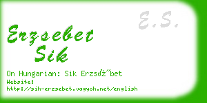 erzsebet sik business card